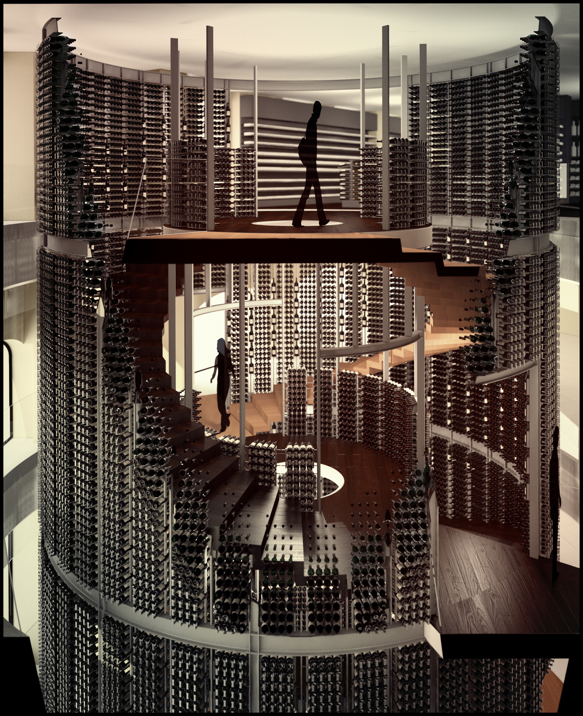 Espaces de cave à vin - Galeries Lafayette Paris / Jean Michel Rousseau