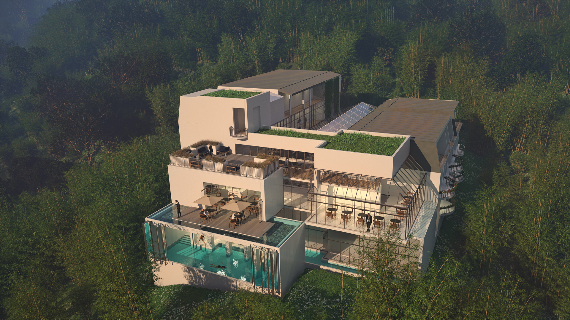 SAU Design / Projet d'hôtel Mont Mogan (Chine)