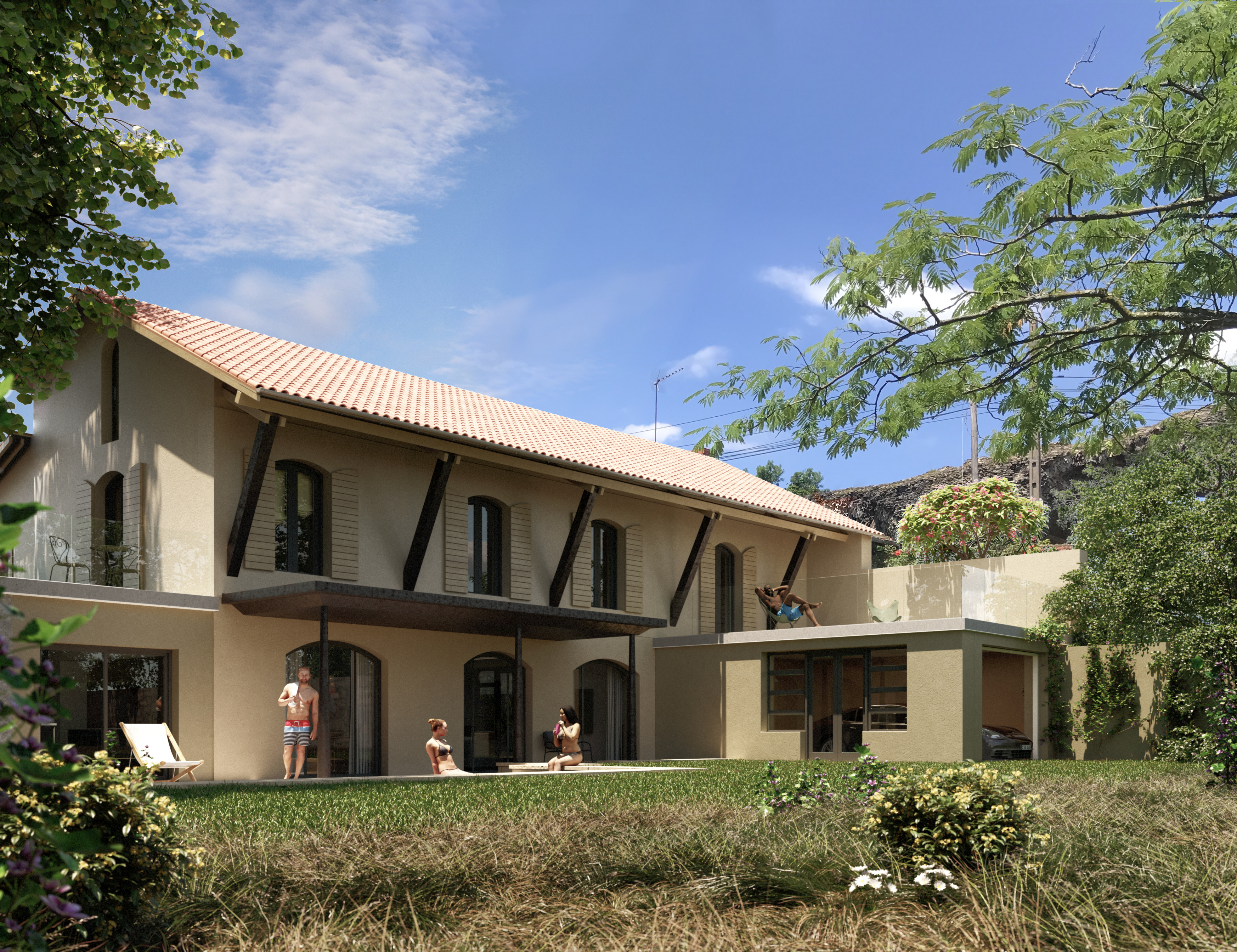 Restauration d'une maison en site classé dans les environs de Lyon - Projet par Atrium 21