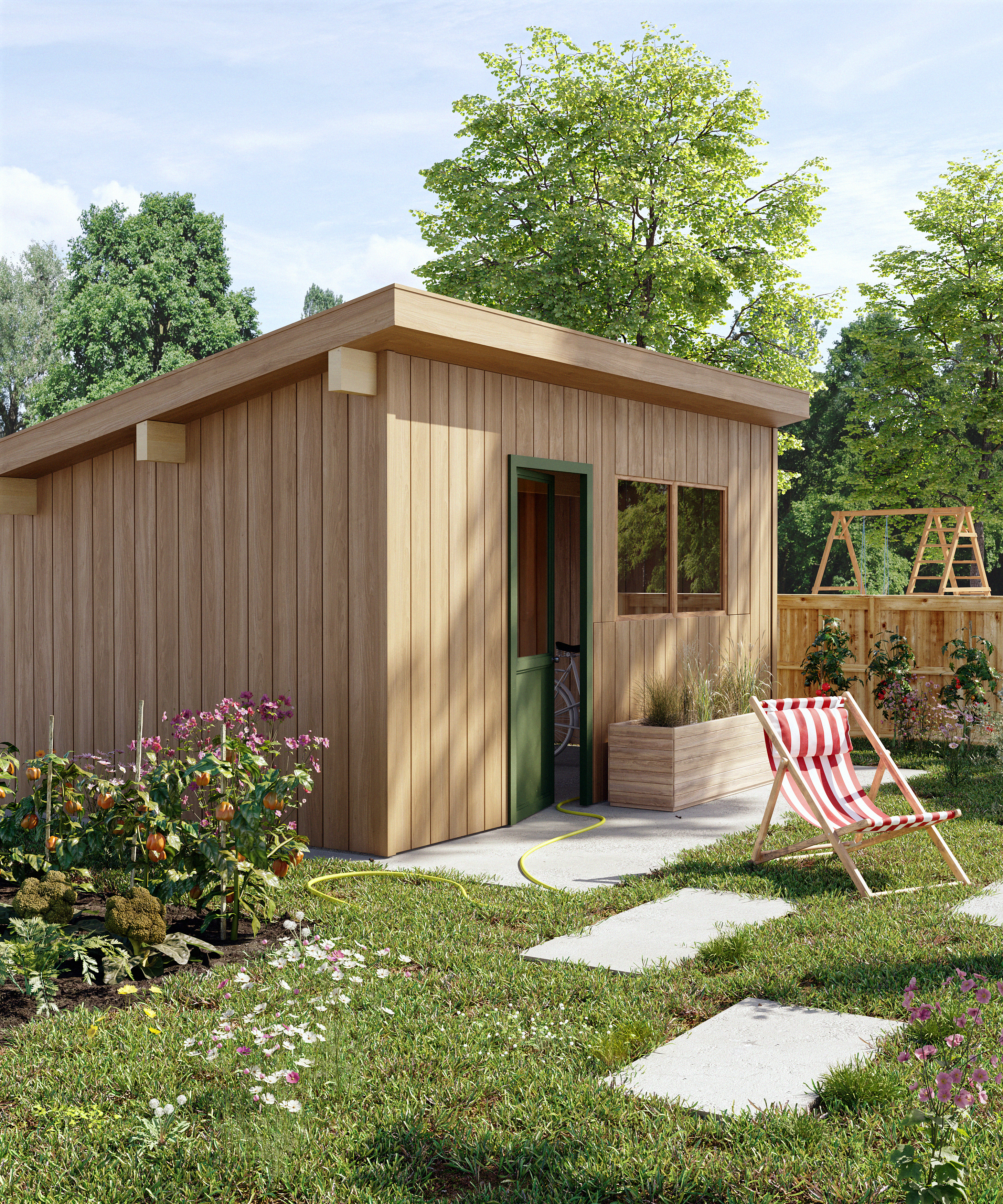 Les cabanes de jardin pour V33 avec Françoise Jouve / Scarabée Style